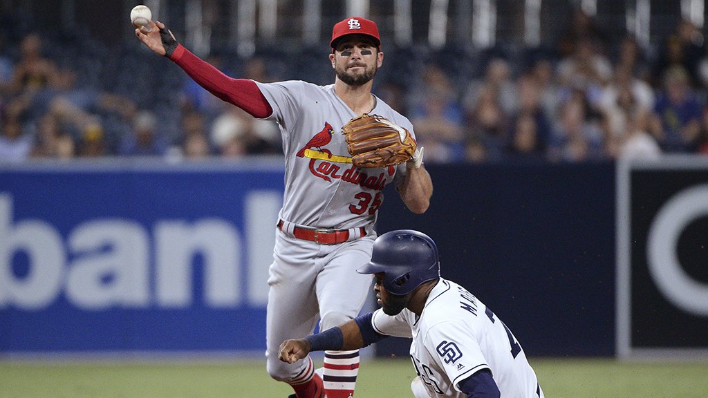 Cardinals's tweet photo. FINAL: Padres 3, Cards 0.

We finish the road trip 7-3. Headed to Busch to open a series vs. the Pirates tomorrow night at 7:15 pm. https://t.co/sfUicgvcIf