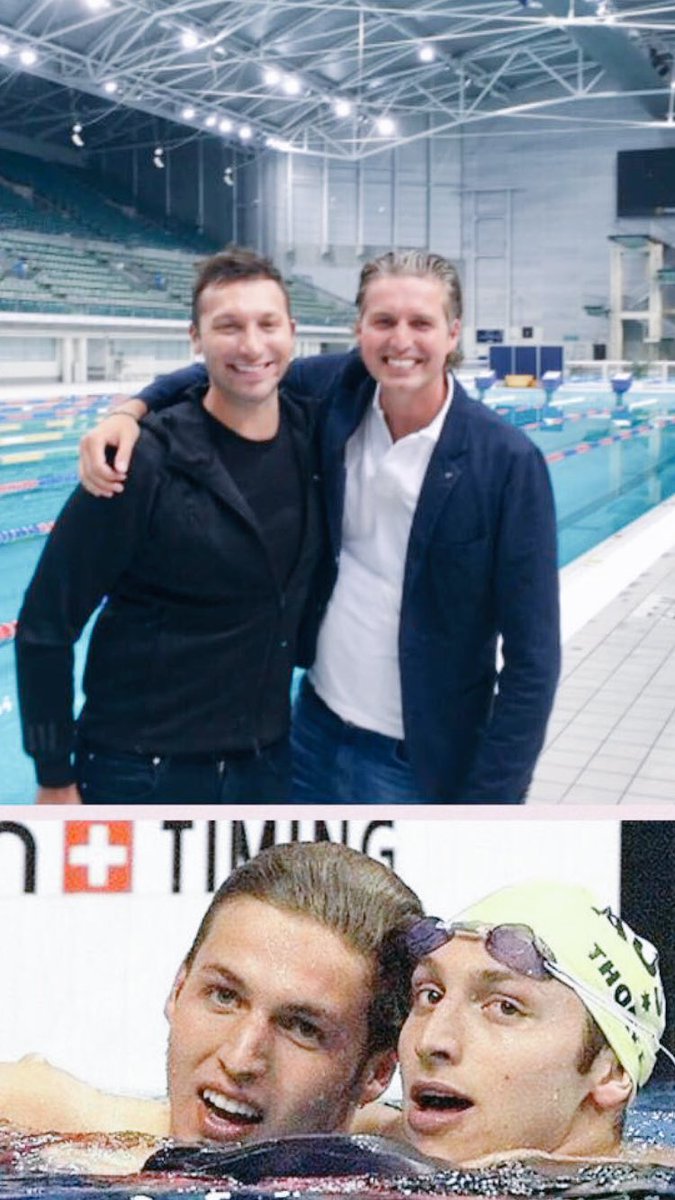 Sydney 17 years later. Same place, same pool. Old friends <a href="/IanThorpe/">Ian Thorpe</a> #Soulmates.