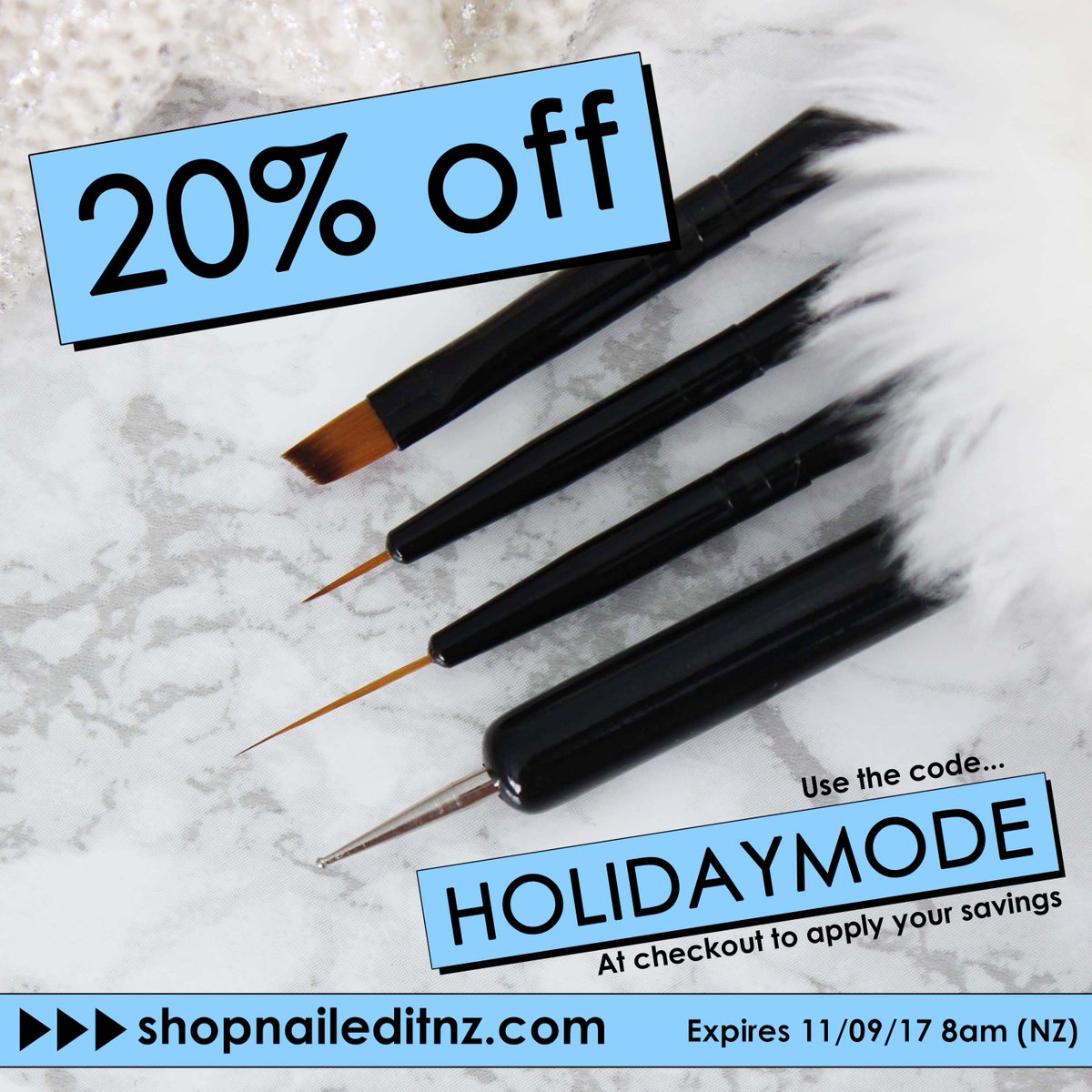 naileditnz's tweet photo. 20% for this weekend only! Use HOLIDAYMODE at https://t.co/BMbzSIxe8U ♥. https://t.co/Sp5beIqVT4