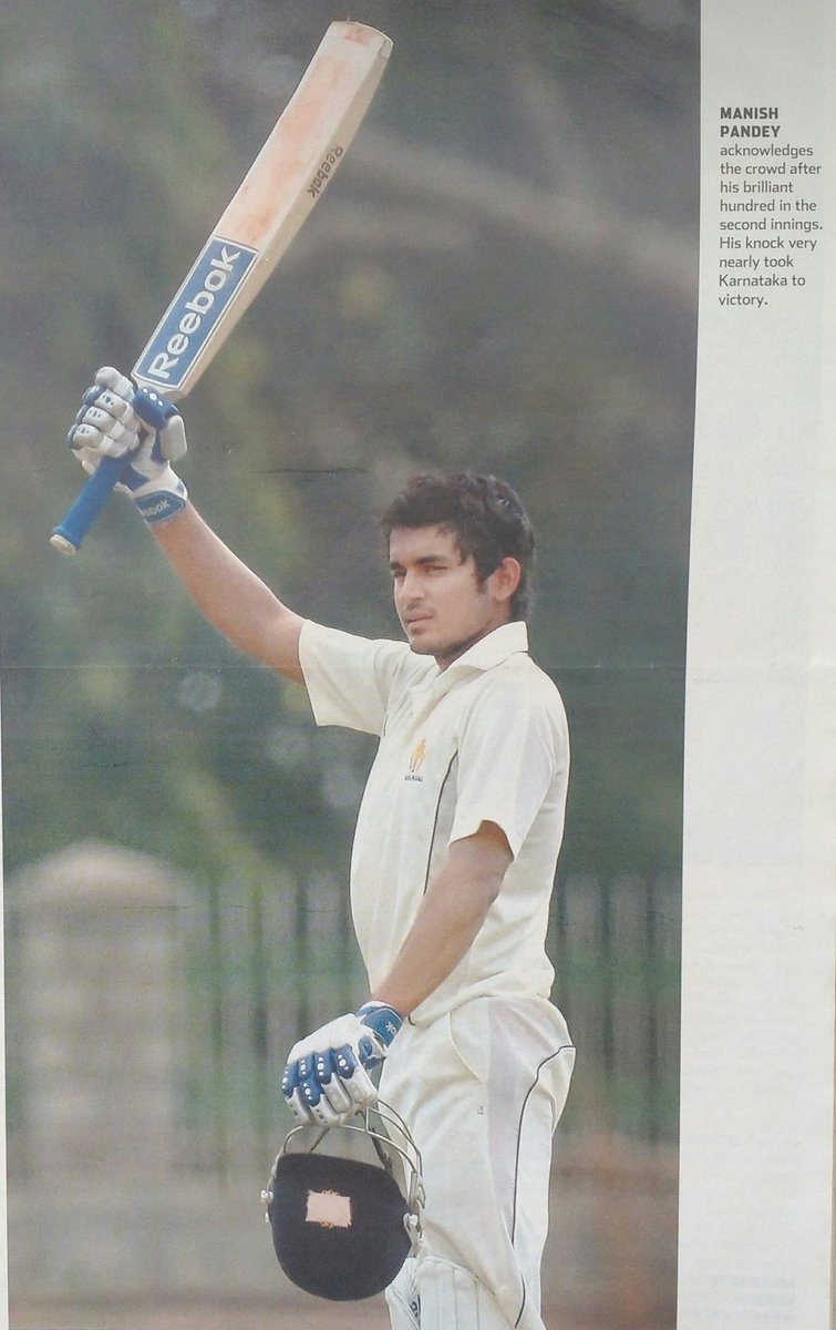 CricCrazyJohns's tweet photo. In 2010 

@im_manishpandey 🙌 Still Have the Paper Cutting of Your 144 vs Mumbai 

#CricketCollection https://t.co/nhlT99oUWN