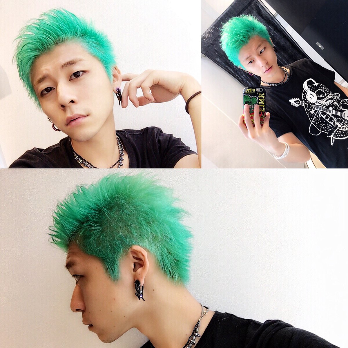 Akros 激盛り先生 成田真輝 またまたやってしまったぜぃ ਊ 短髪 アイスミントグリーン 今回はバンドマンみたいなのじゃない もはや バンドマン ですっ Ww しっかりと美容師を頑張ります٩ ᐛ و