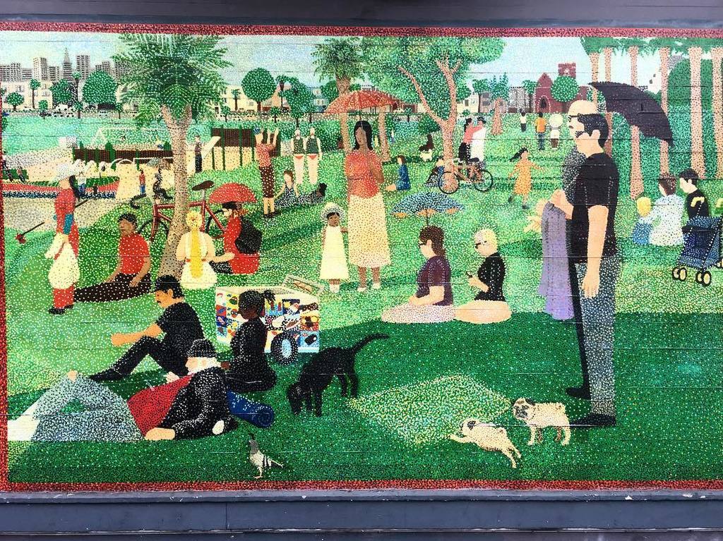 SF x Seurat x Sunday afternoon .
.
.
.
😱😱😱 the nerd in me got so excited when I saw this mural / wall art in missi… ift.tt/2vRNv2o