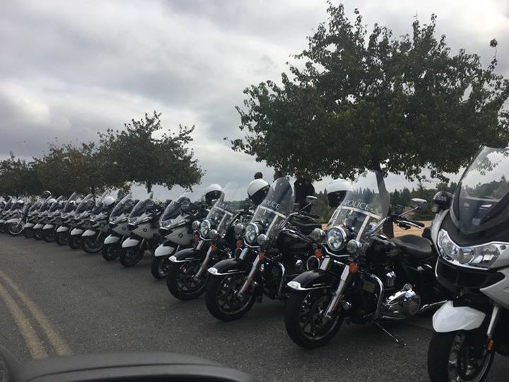 PlacerSheriff's tweet photo. PCSO paid their respects to @sacsheriff Deputy French at his memorial service today. Rest In Peace Bobby. https://t.co/DnylLCqKLU