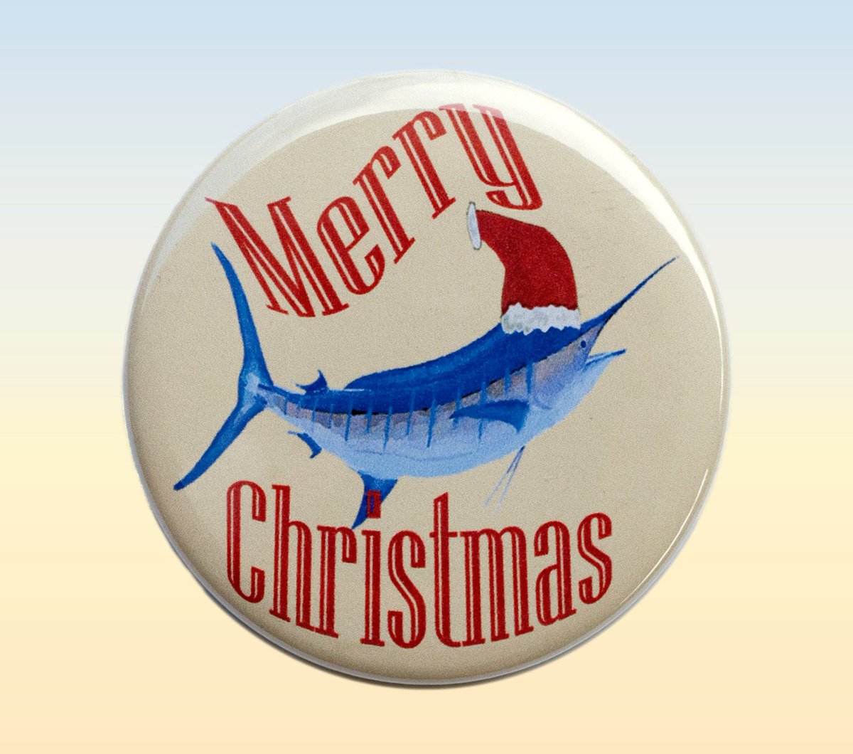NolaDeLisle's tweet photo. Blue Marlin Christmas Button, Button Blue Marlin Santa, Pin Back But… https://t.co/WC18yllXTg #Etsy #ChristmasButton https://t.co/mPJfLgdEuj