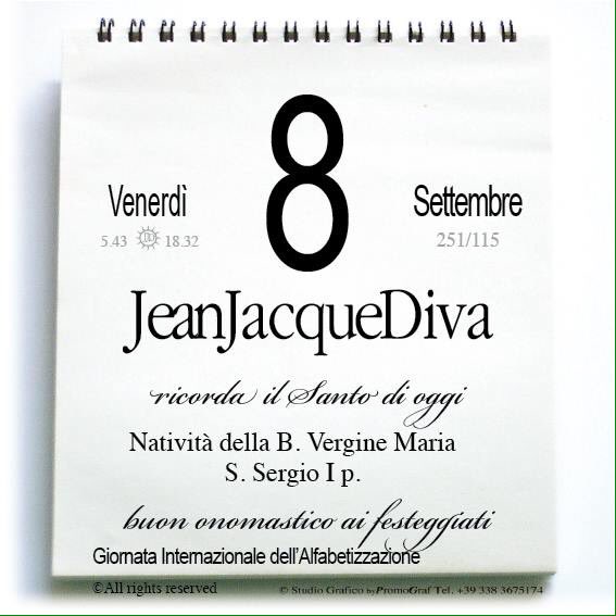 Jeanjacquediva Auf Twitter Calendario Santi Del Giorno Da Jeanjacquediva Onomastico Sergio Regalo Gioiello Buongiorno Caffe Jjd Diva Settembre 8settembre T Co 6w3icuoecc