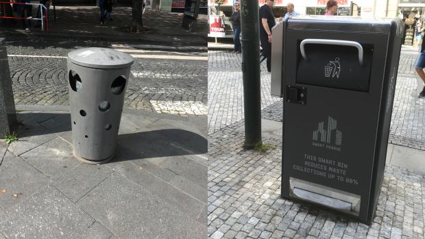 Praha testuje 30 chytrý odpadkových košů. Dokážou snížit četnost svozu odpadků až o 94 procent! 🗑 #SmartCities irozhlas.cz/zpravy-domov/p…