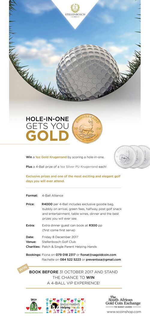 PATCHChildAbuse's tweet image. Book your spot at the SA Gold Coin Exchange Golf Day ⛳️ happening at Stellenbosch Golf Club on Friday 8th December 🏌️