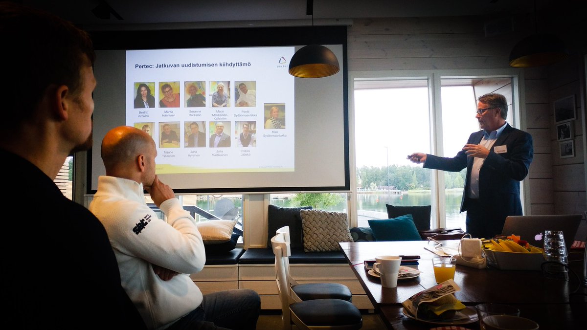 This morning Hyvän johtamisen aamu Espoossa. Comenzamos! #continuousrenewal #pertec #Leadership #innovation