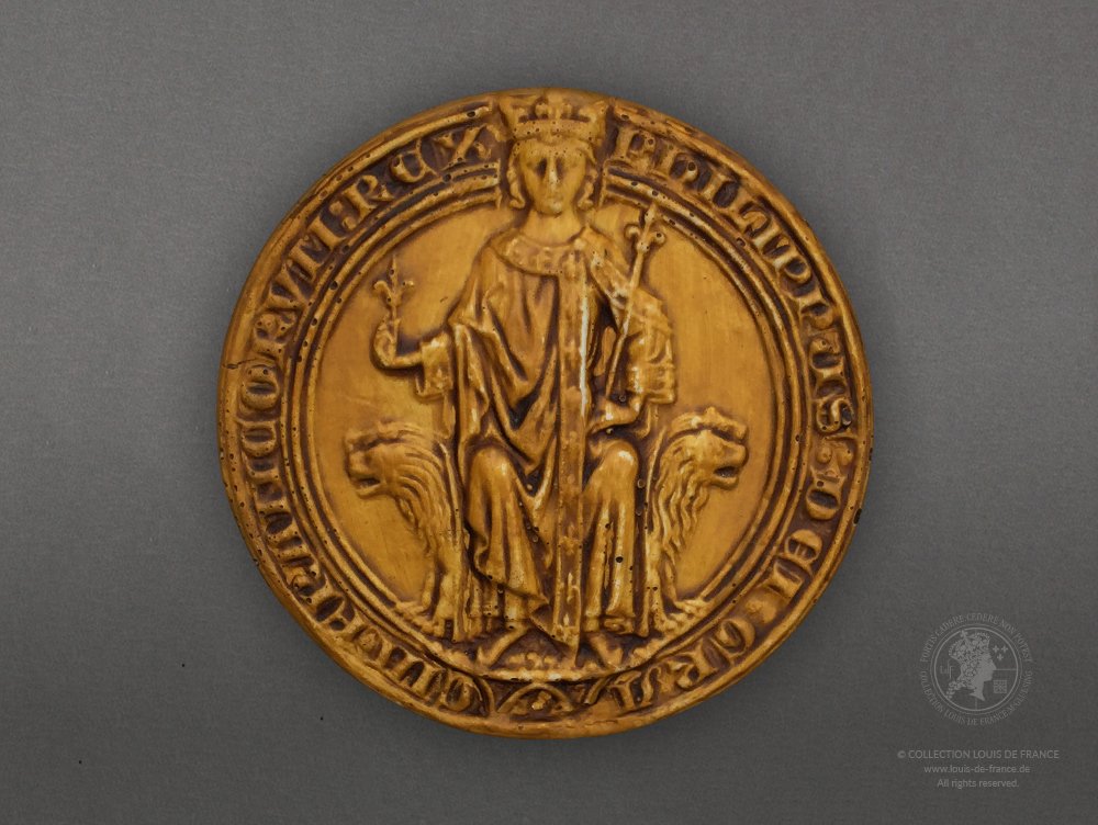 Collection_LdF's tweet photo. Réplique d'un #sceau #médiéval de #PhilippeIV de France, dit "Le Bel", daté de 1286. (L´original se trouve dans @ArchivesnatFr, AN D.47) https://t.co/5FqEKqN7cr