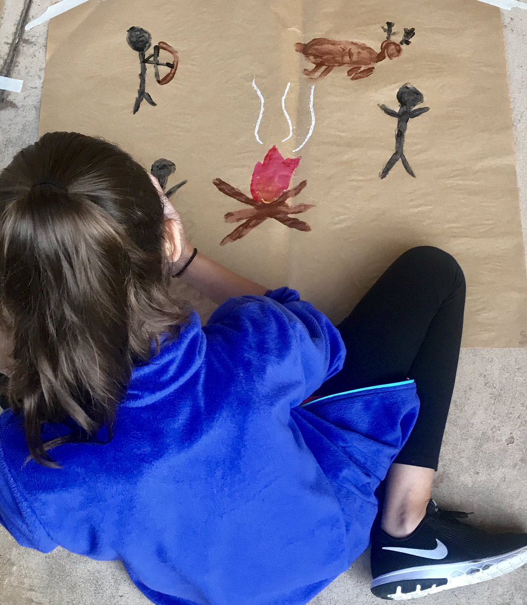 mbullard's tweet photo. Cave painting! #team1 #prehistoriclearning @HutchJLH @CRISCougars @MrsRimbo https://t.co/aqT6dLsyRA