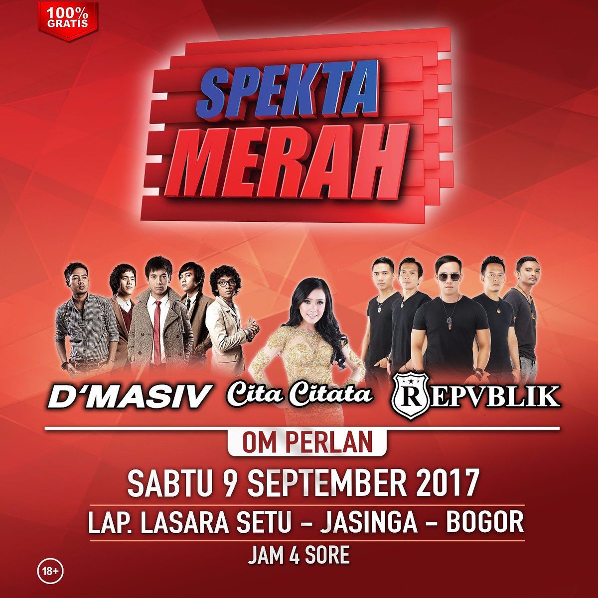 aclperlan's tweet photo. Goyang yu bro,nyanyi bareng sabtu 9sepetember2017 #laplasarasetujasingabogor #spektamerah #perlan86 #republik #dmasiv #nadapromotama #bogor https://t.co/pQXZAimYQF
