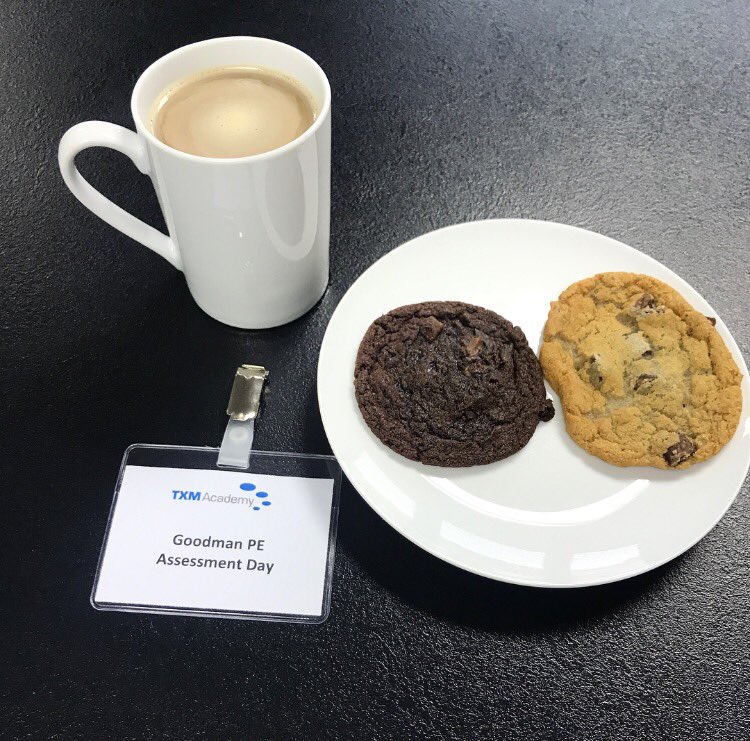 Coffee &amp; Cookies to start our #AssessmentDay 🤞🏼☕️🍪