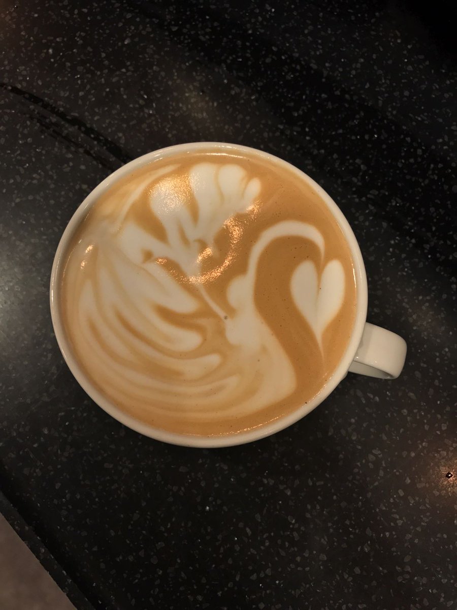 AaronmillsCM's tweet photo. Was on bar a little today sorry I missed you @Adam__Green  heard you was doing some latte art also 😁 #tobeapartner #starbucksuk #latteart https://t.co/P7VCy5EBcA