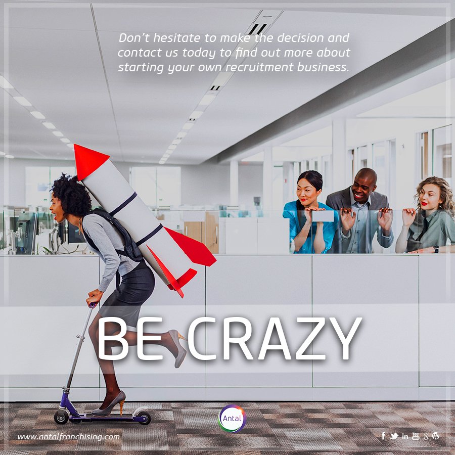 AntalNetwork's tweet photo. #HappyFriday Don't forget to BE CRAZY! Life is too short so fulfill your dreams! #recruitment @Fitzgerald_1111 @tonygoodwin @dougbugie https://t.co/Fg2cFkFdCr