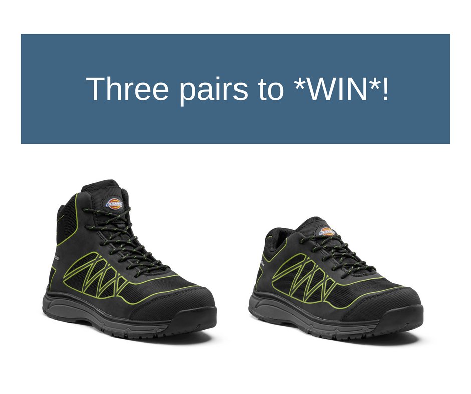 DickiesEurope's tweet photo. F &amp; RT to enter giveaway to #WIN a pair of #Dickies Phoenix boots - super lightweight &amp; flexible while you work #FreebieFriday #competition https://t.co/mkto8Kb4Za