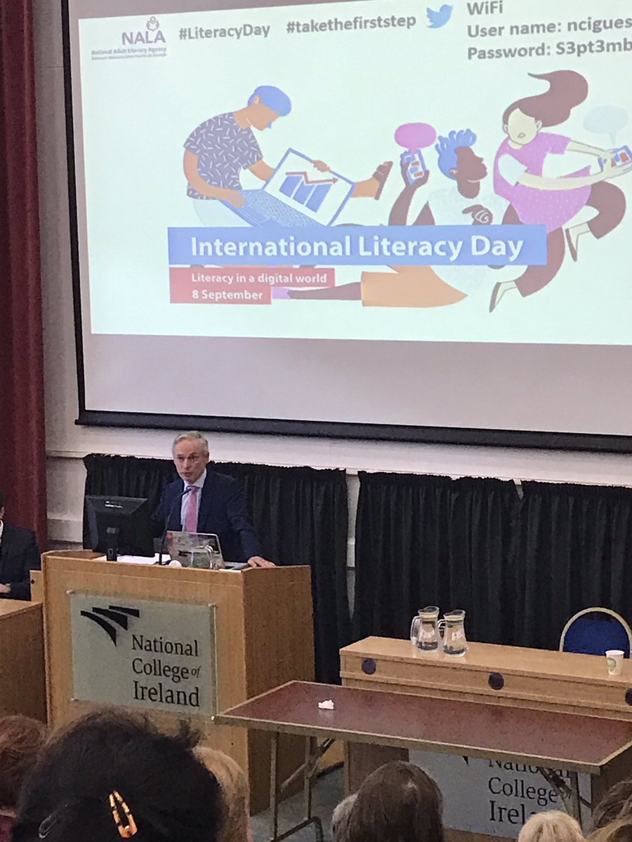 aontas's tweet photo. "Education is the asset of the future" @RichardbrutonTD at the @nalaireland #LiteracyDay conference #Takethefirstep #LifelongLearning https://t.co/w1e5denky1