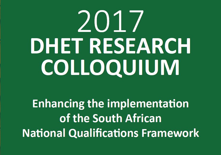 Enhancing the implementation of the South African National Qualifications Framework 12-13 September 2017. #DHETRC17