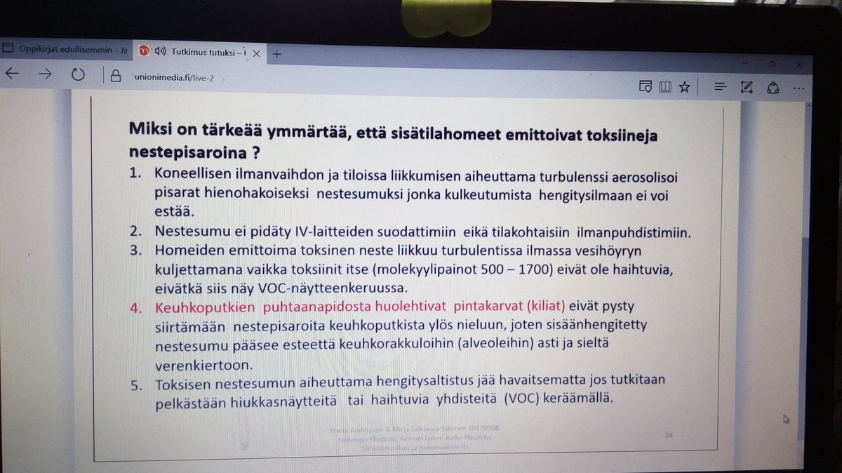 ElinaSZ's tweet photo. #mirjasalkinojasalonen #tutkimus #työsuojelurahasto #sisäilma #home #toksiini Uutta tietoa! https://t.co/DyFnAXBD3S