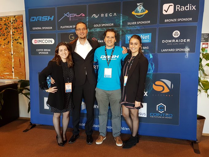 Awesome day of the @Dashpay squad at Stockholm @Blockchain_Conf #dash https://t.co/K74iCyj0KU