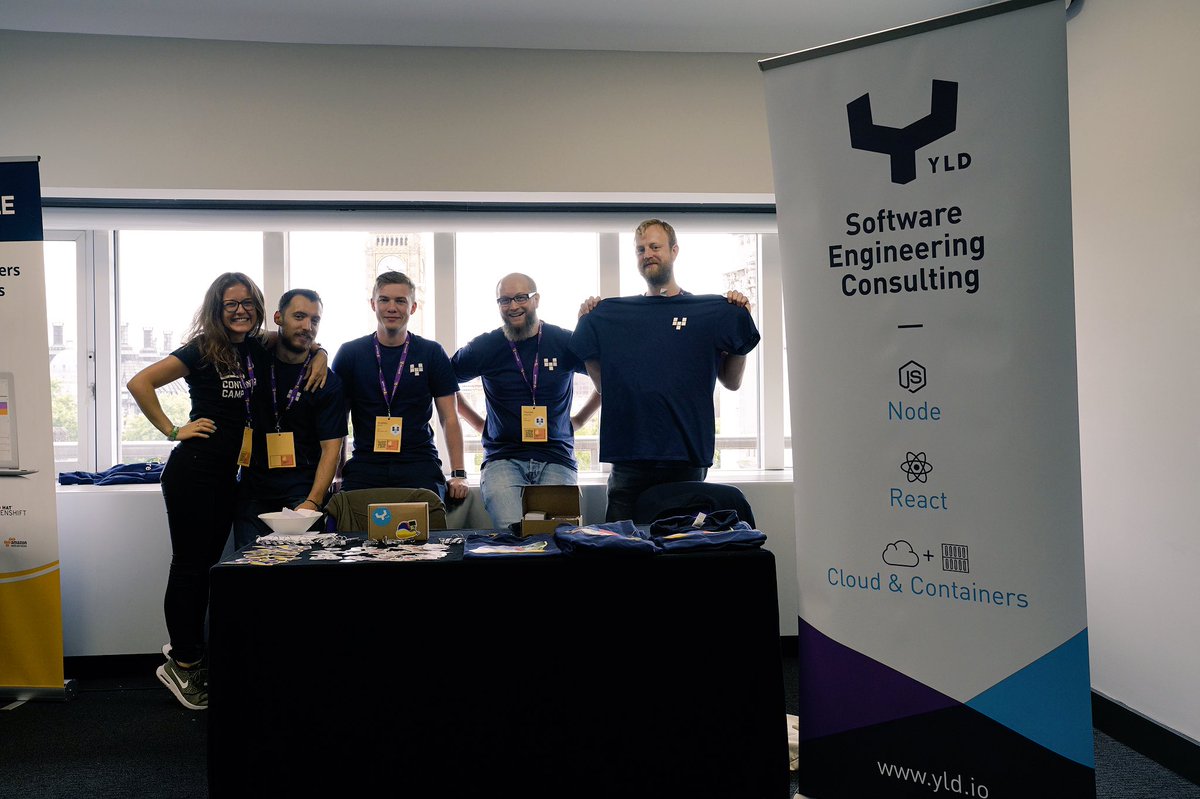 yldtech's tweet photo. Come meet the @YLDio deamteam at #containercamp 🙋🙋‍♂️ to chat #DevOps #containers #node 🤗 https://t.co/trpgNntAlk