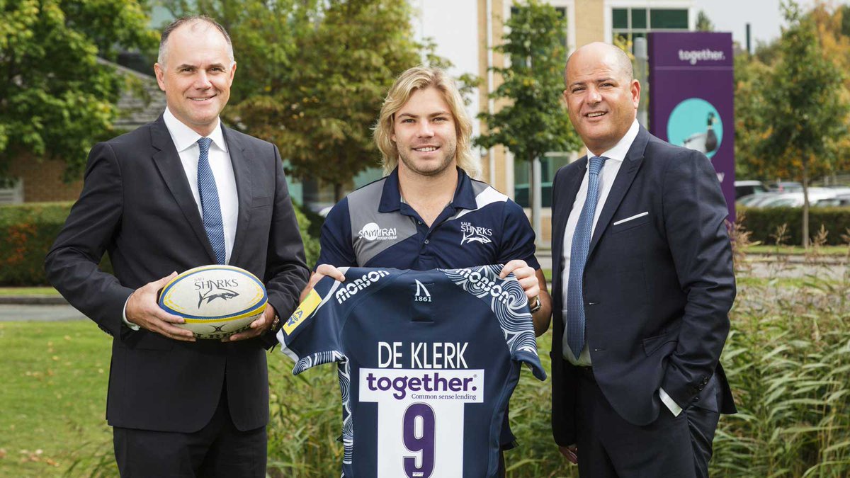Together_Money's tweet image. We have that #Fridayfeeling - seeing the @Together_Money logo on the back of the new @SaleSharksRugby shirt ow.ly/1aKq30f0e8X