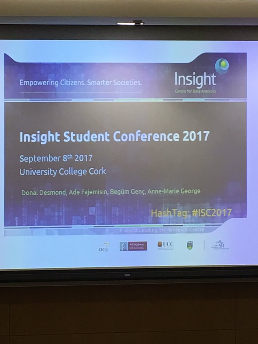 behan_s's tweet image. About to kick off at the @insight_centre Student Conference with @cameronpeers #ISC2017