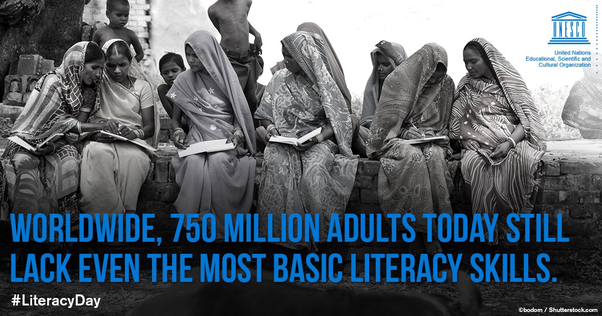 UNESCO's tweet photo. What would your life be like if you didn't know how to read &amp; write? 
That's the reality for millions  https://t.co/7hk2rOEi8N #LiteracyDay https://t.co/7W0kkxEH1Z