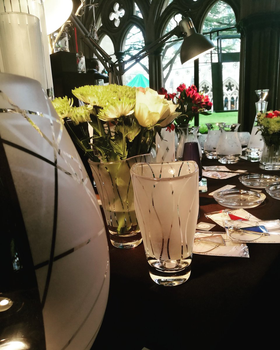 We're <a href="/SalisburyCath/">Salisbury Cathedral</a> with <a href="/SalisCraftFest/">Contemporary Craft</a> today. Beautiful venue &amp; beautiful work to see #etchedglass #vase #Interiors #fourhandsglass