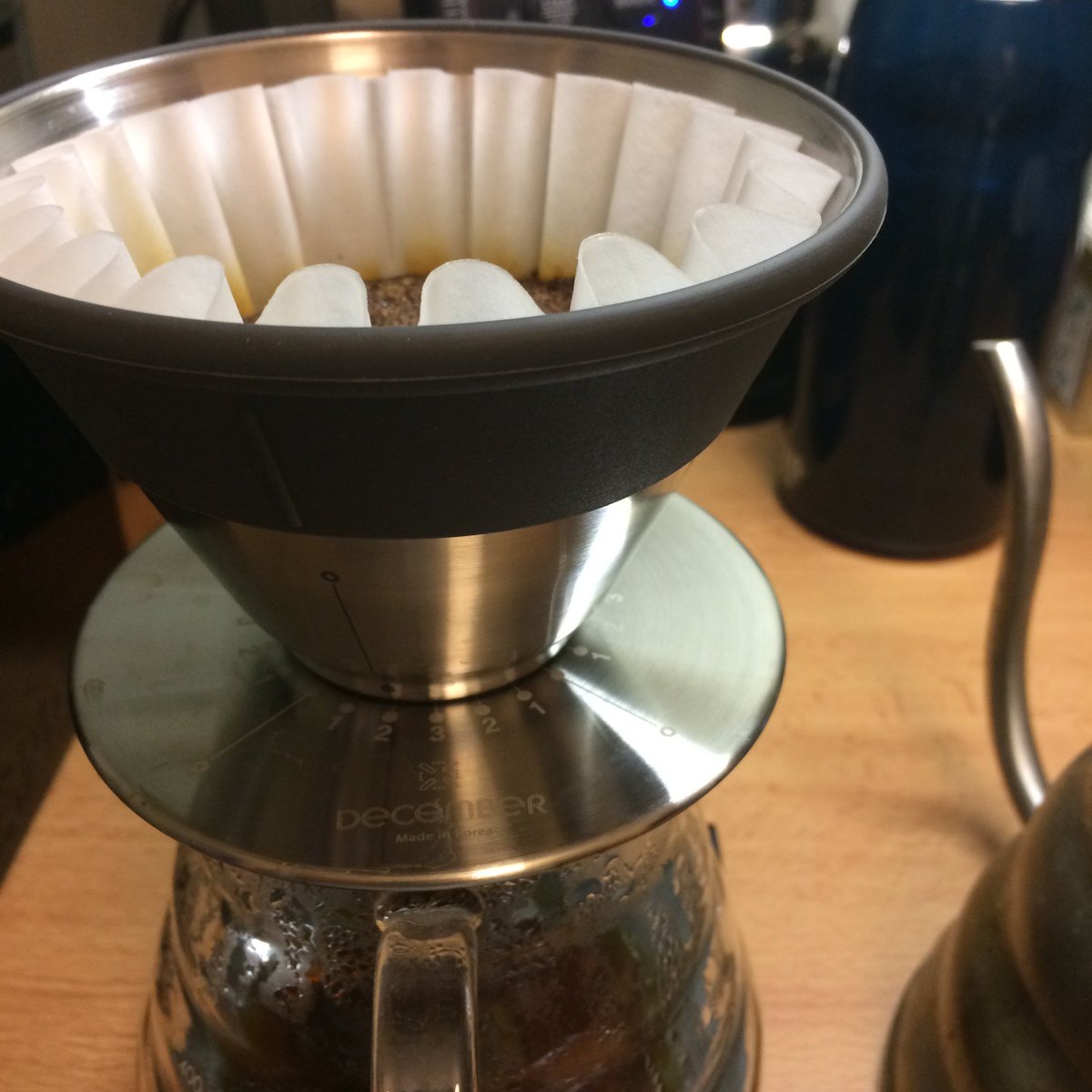 kerstinlambert4's tweet image. Rockin out w/ our @DecemberDripper Coffee brewing reaching new heights! Husband came 1st in Residential Brewers Cup (that should be a thing)