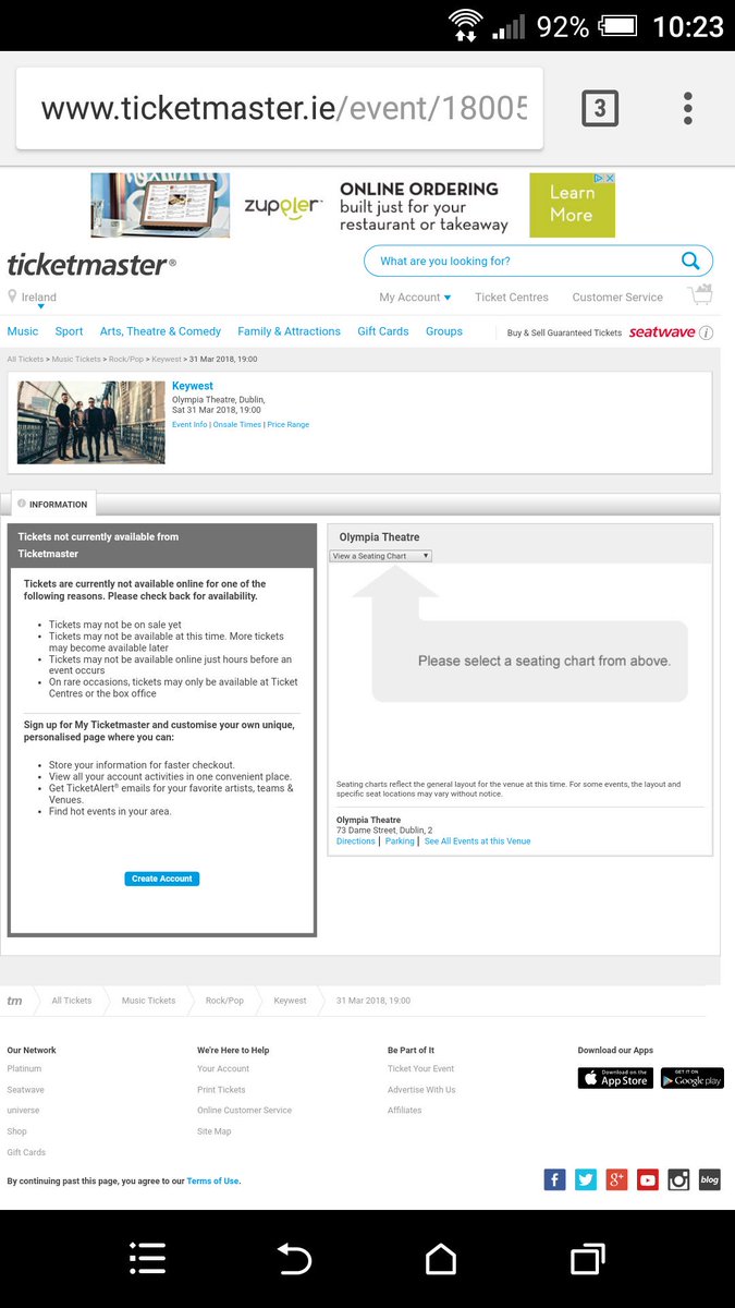 Nolly_95's tweet photo. Anyone else having trouble buying @Keywestofficial tickets on @Ticketmaster ? Apparently there's none available all morning https://t.co/ogIS8XmaeH