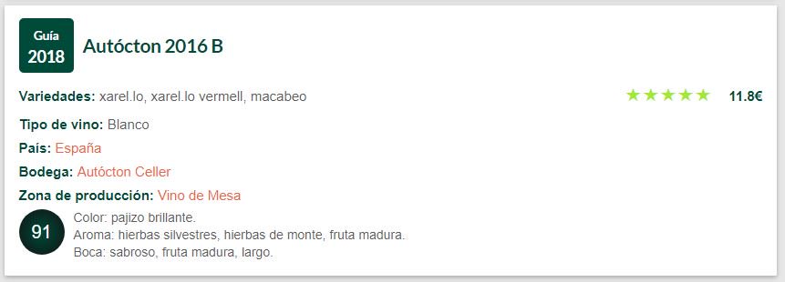 autoctonceller's tweet image. Puntuació Guia Peñin 2018! Autocton Blanc 2016: 91/100 points 😃 #guiapeñin #puntuació #vi #vino #wine #guiapeñin2018