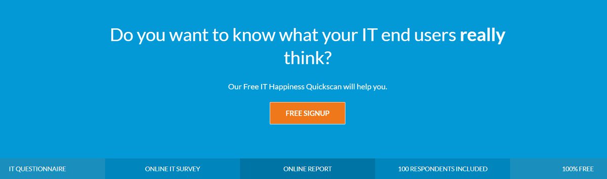 ithappiness's tweet photo. Do you want to know what your IT end users really think? Sign up for a Free IT Happiness Quickscan. https://t.co/NJfkeZjcx8 #ithappiness https://t.co/f2AGQsFgkg