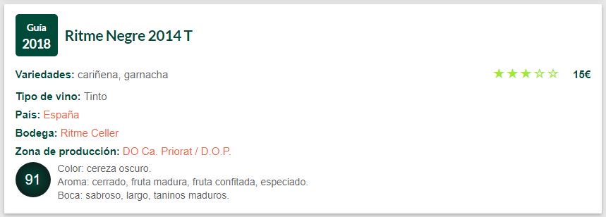 ritmeceller's tweet image. Puntuació Guia Peñin 2018! Ritme Negre 2014: 91/100 points 😃 #guiapeñin #puntuació #vi #vino #wine #guiapeñin2018