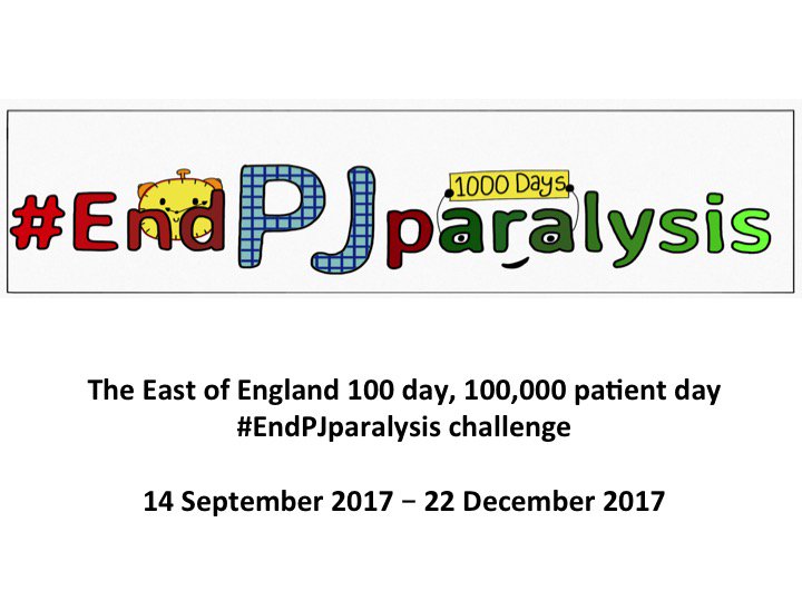 If you had 1000 days left to live how many would you choose to spend in hospital? The 100 day, 100,000 pt day #EndPJparalysis challenge 14/9