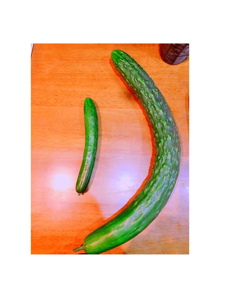 run_run_BB's tweet photo. ばあちゃんちのキュウリがもう意味わからないｗｗｗｗｗｗｗｗｗｗｗｗ

左側が通常キュウリの大きさ
右側がばあちゃんちで収穫したキュウリ🥒
もうズッキーニなんじゃないのこれ？ https://t.co/8zAEDmoy3N