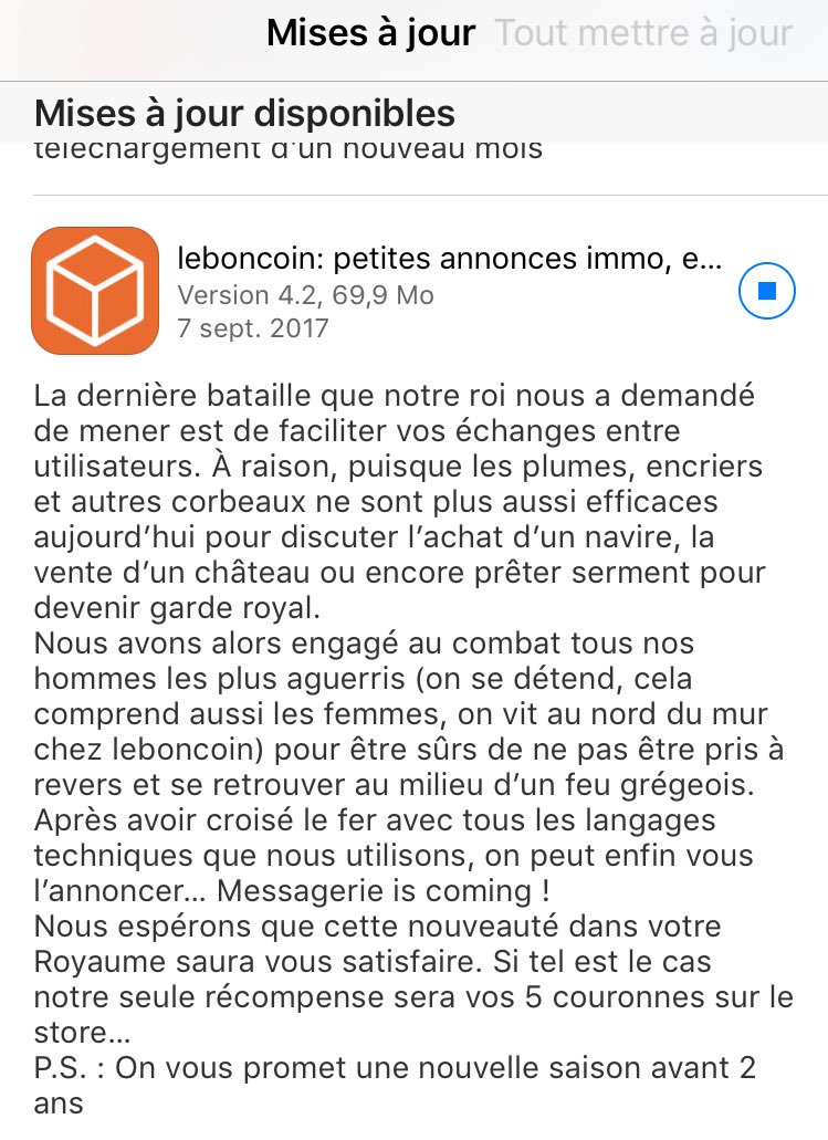 Jeannedep's tweet photo. Vivement la prochaine mise à jour @leboncoin https://t.co/a6OeifnvsM