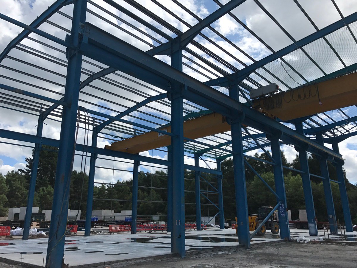 PhoenixCladding's tweet image. Another project well underway, dismantling a steel-framed building and re-installing in #exeter #Construction #steel