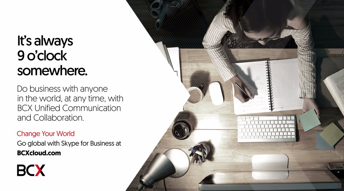 BCXworld's tweet photo. Do business with anyone in the world, at any time, with BCX Unified Communication & Collaboration #BCXMeetTheFuture https://t.co/HX2q4b5CGe https://t.co/Sl6Y6vqEL2