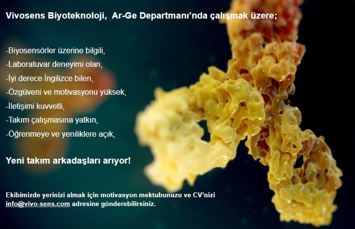 Vivosens's tweet photo. @Vivosens Biyoteknoloji yeni takım arkadaşlarını arıyor! https://t.co/cBl1ZfteNi