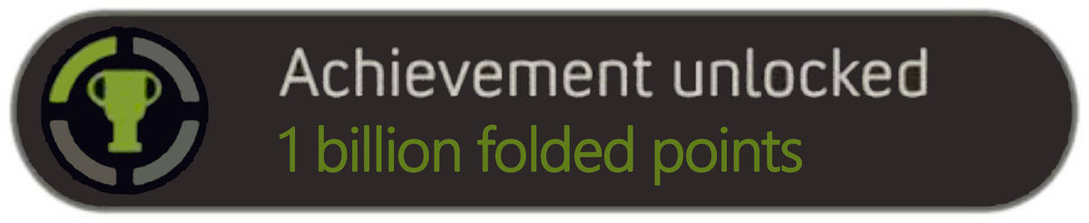 Doge4FaH's tweet photo. 1 billion points folded!Congratulations to everyone! Thanks, shibe!#Cryptocurrency #Dogecoin $DOGE #FoldingAtHome #AchievementUnlocked https://t.co/z9743n8GHz