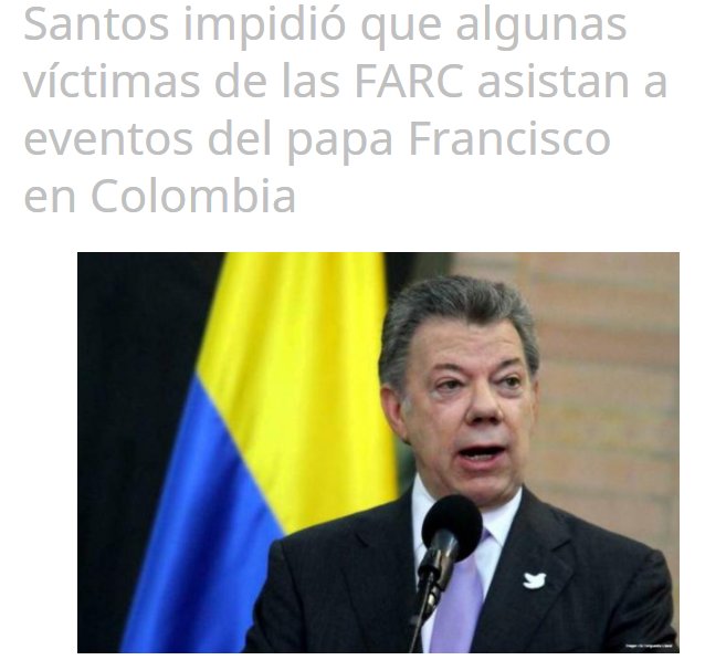 MargaritaRepo's tweet photo. Es una lástima que a reunión de víctimas con el papa Francisco, sólo asistirán las que están de acuerdo con Santos y su narco acuerdo de paz https://t.co/LldfC5dBL6