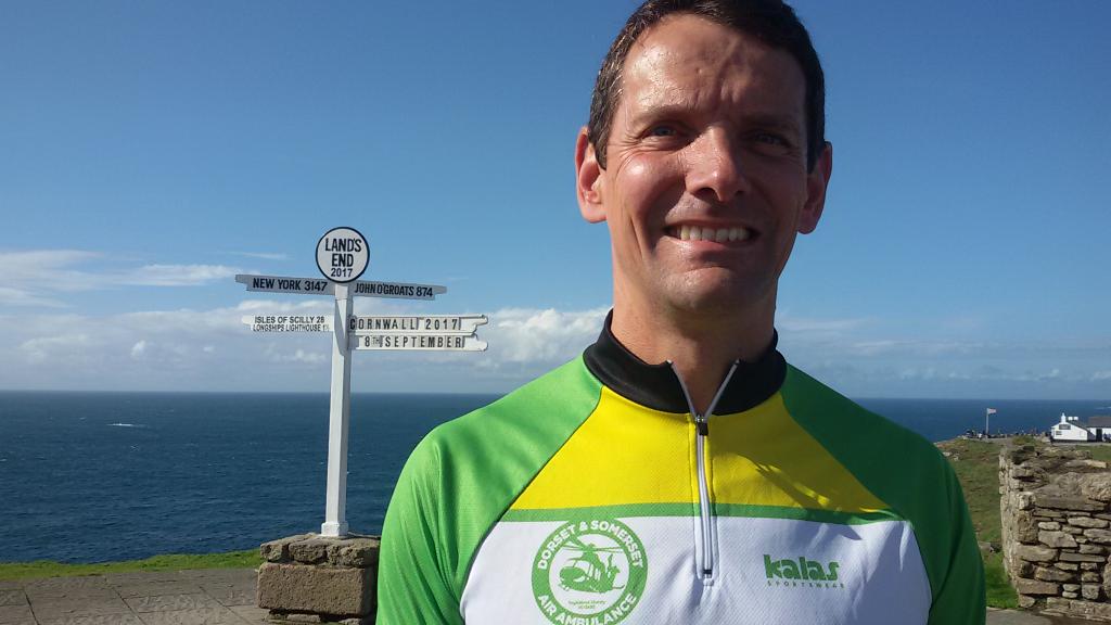 <a href="/dsairambulance/">Dorset and Somerset Air Ambulance (DSAA)</a> At the start for #LEJOG starting in the morning