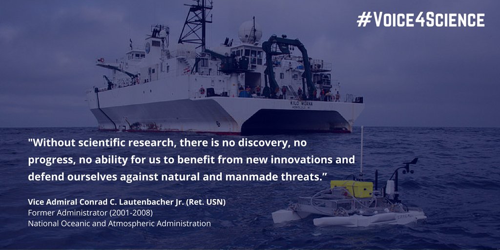 Vice Adm. Lautenbacher: #Science benefits all of us & we need science to make our nation thrive. ow.ly/sClN30eZy9Y #Voice4Science