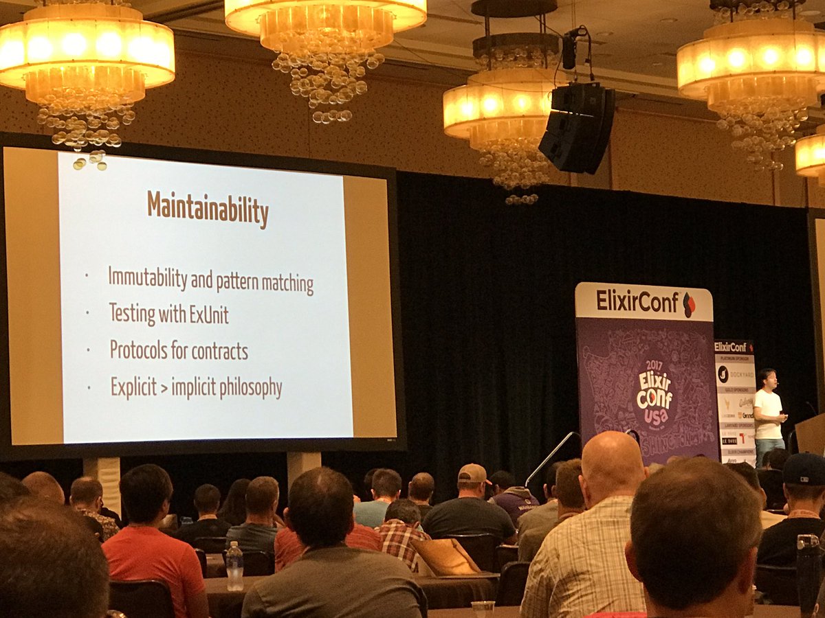 pmarreck's tweet image. This guy (Jose Valim) gets it. #ElixirConf2017 #ElixirConf #Keynote @elixirlang