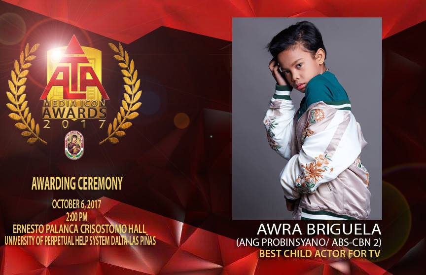 AMIA_uphsd's tweet photo. The Perpetualite Family congratulates you! See you on October 6!
#BestChildActorForTV #AwraBriguela #AMIA2017 @BriguelaAwra https://t.co/5rXOnUmHxt