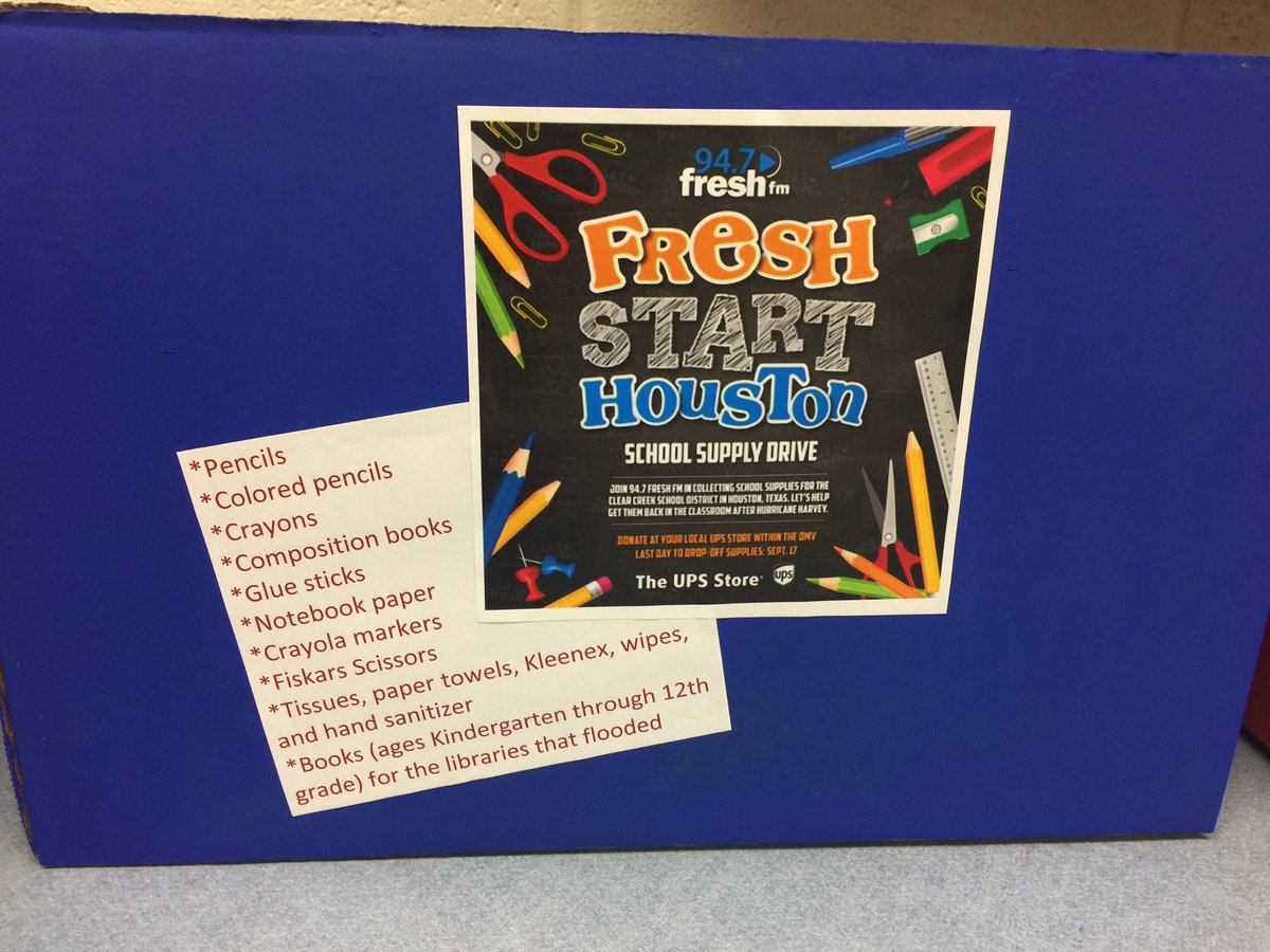 amy_stine's tweet photo. @LCPSFarmwell Artists mobilize for SAC school supply collection! Sept. 11-14, boxes outside the house offices. #HelpforHouston #lcps18 https://t.co/pzI2zGVBgF