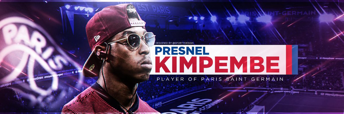 SportyDesign's tweet photo. Bannière twitter pour @kimpembe_3  🔴🔵 &amp; 🇫🇷

Vos 🔁 et vos 💙 seront appréciés pour qu'il la voit ! #TeamPSG https://t.co/F1YNIGoixb