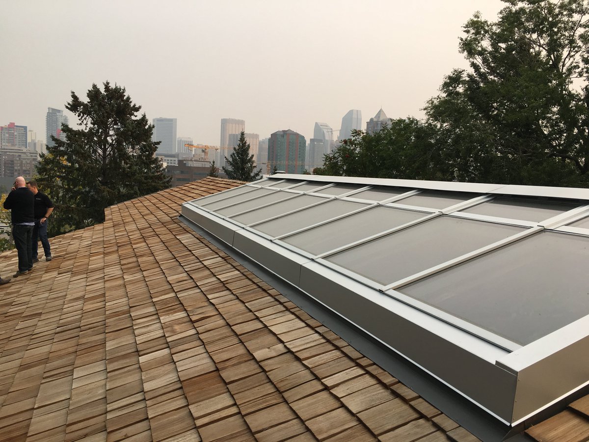 yycCityHeritage's tweet photo. Restoration of designated 1975 Anderson Residence well underway - new cedar shake roof and skylights- staining next. Recipient of CoC grant https://t.co/DXO1TOPMP7