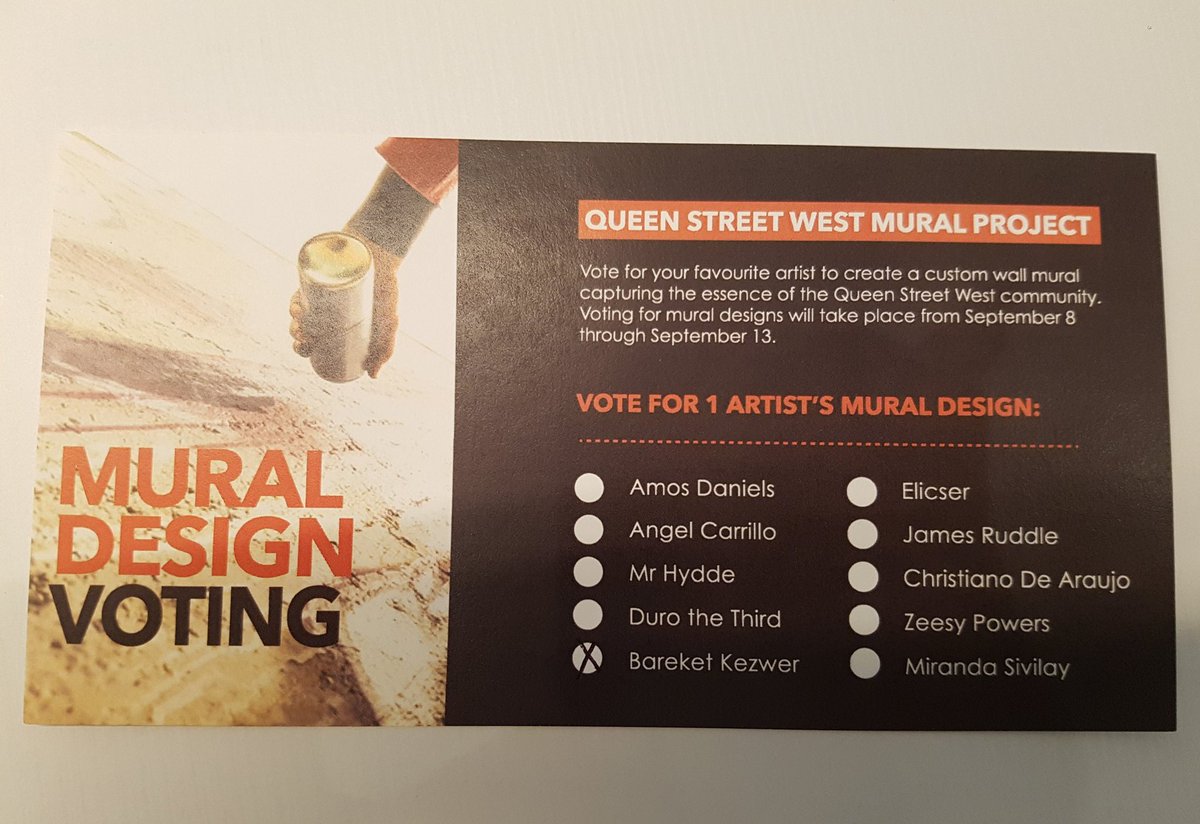 joshuawise's tweet photo. Lots of great options for #qswmuralproject! My vote is going to @BKez! Good luck B! https://t.co/tpCdlYSDD6