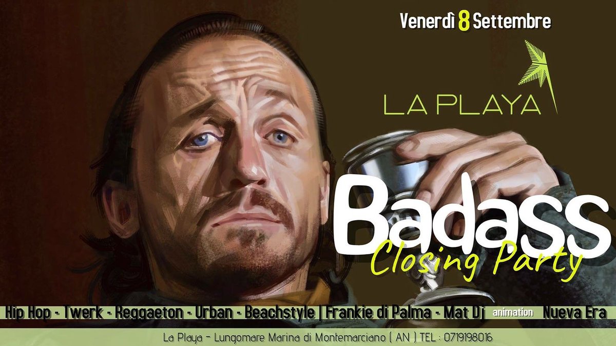 laplaya2016's tweet photo. Il Mascalzone di Senigallia si sposta alla PLAYA per la chiusura di Badass★ ☆ Venerdì 8 Settembre ☆ ☆ L' ultimo Venerdì ☆★

● 3° Pista ● https://t.co/EASfSotCTb